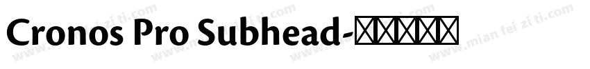 Cronos Pro Subhead字体转换